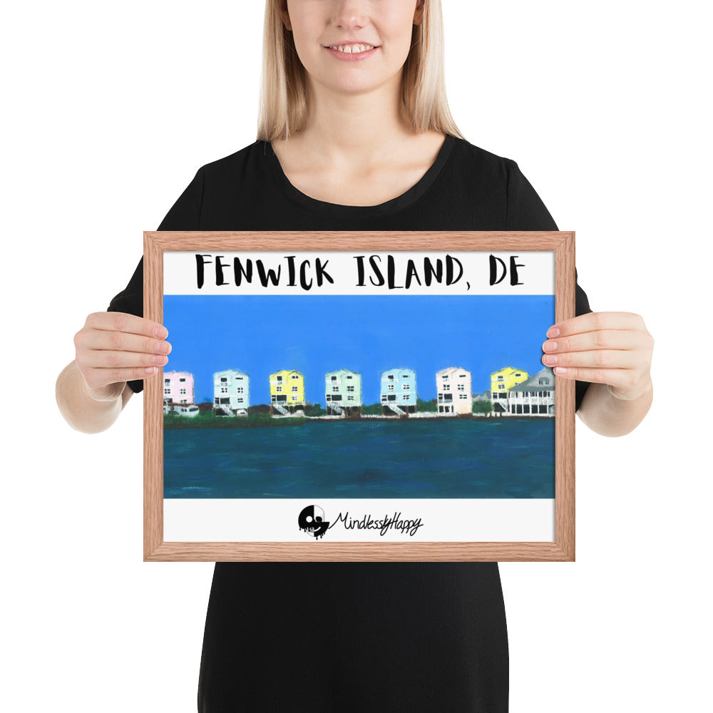 Fenwick Island, DE Houses - Framed poster