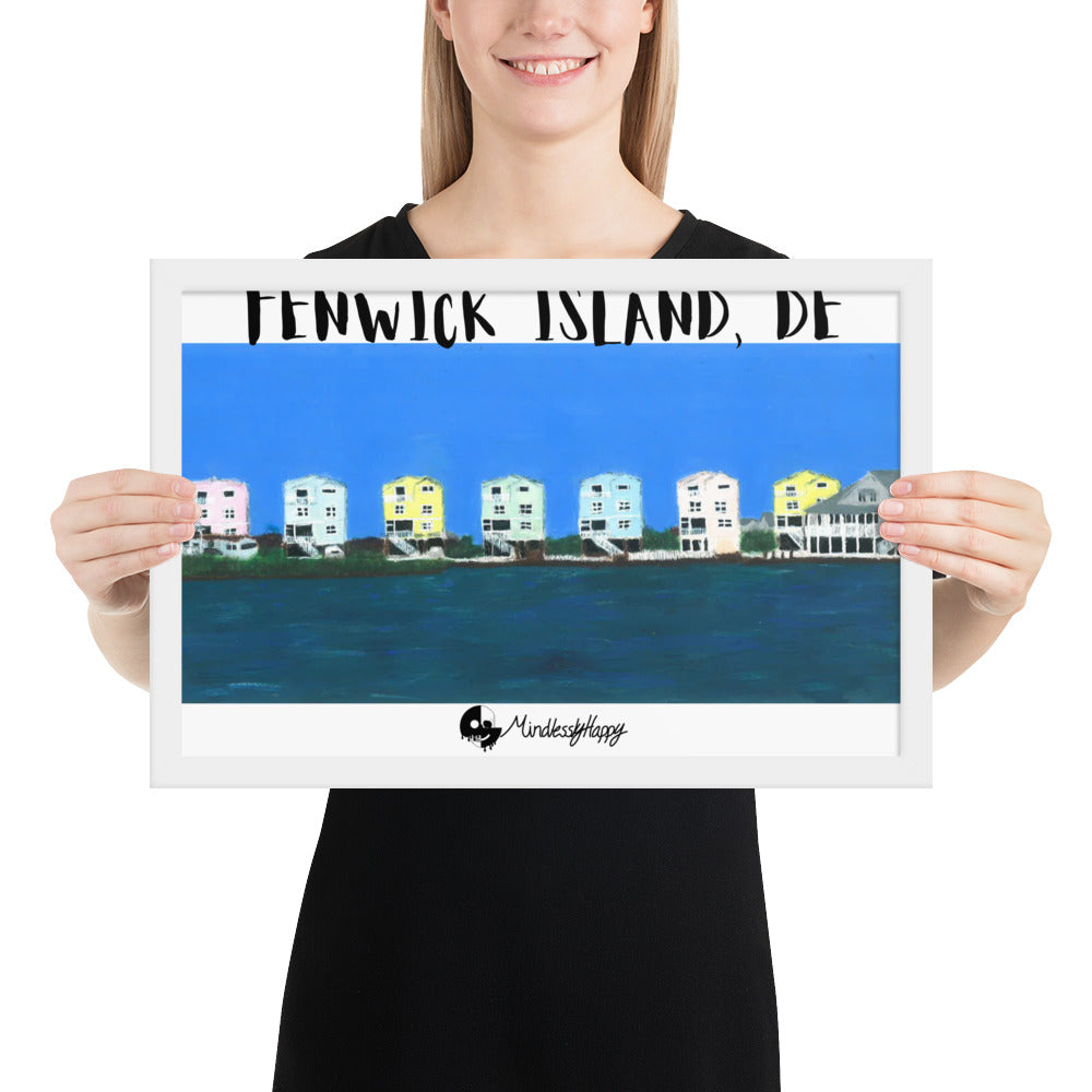 Fenwick Island, DE Houses - Framed poster