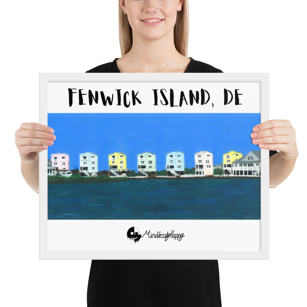 Fenwick Island, DE Houses - Framed poster