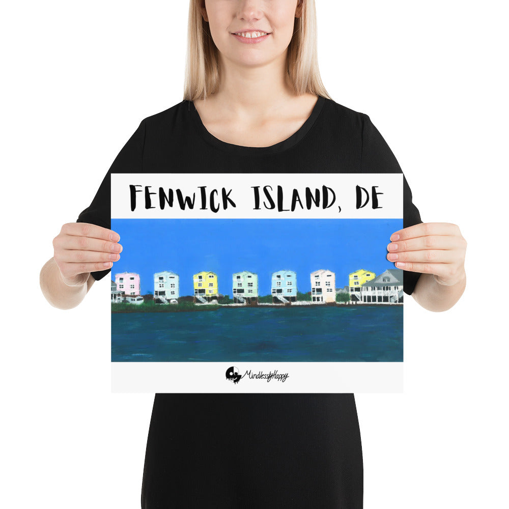 Fenwick Island, DE Houses - Photo paper poster
