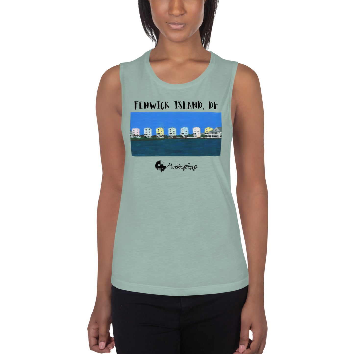 Fenwick Island, DE Houses - Ladies’ Muscle Tank