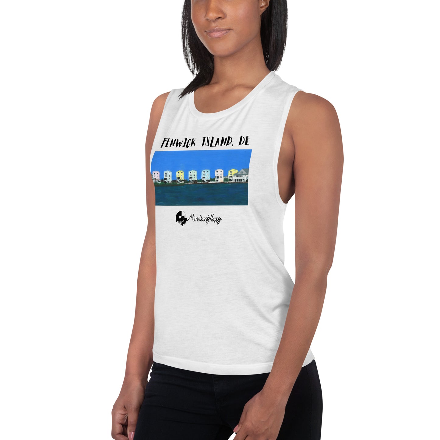 Fenwick Island, DE Houses - Ladies’ Muscle Tank