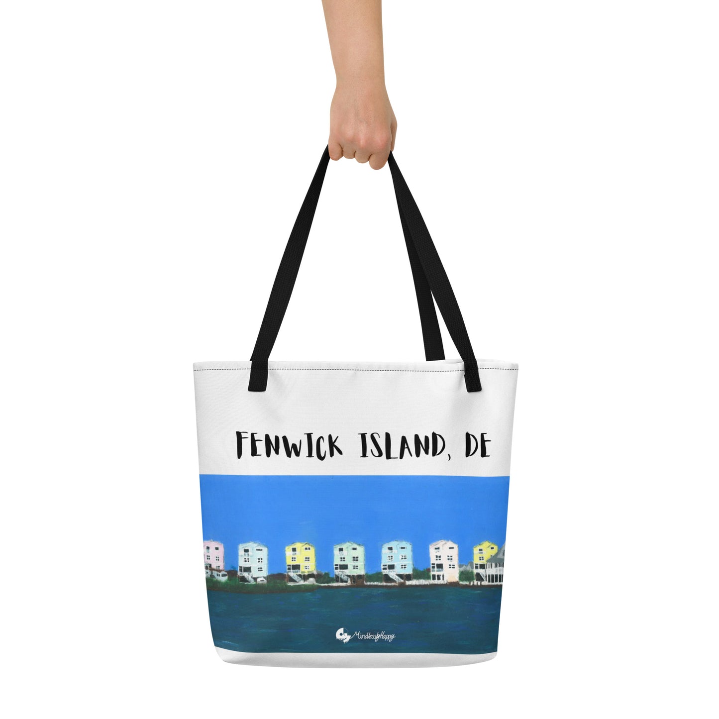 Fenwick Island, DE Houses - Large Tote Bag