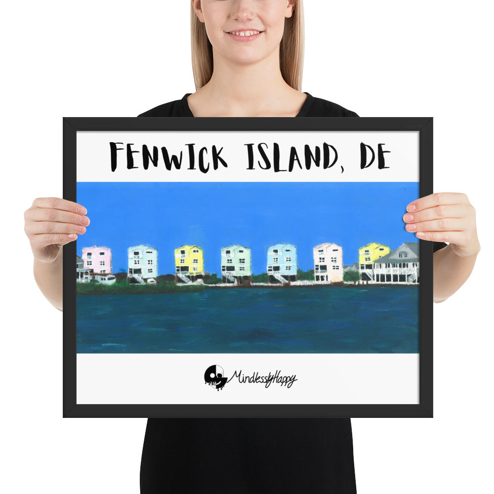 Fenwick Island, DE Houses - Framed poster