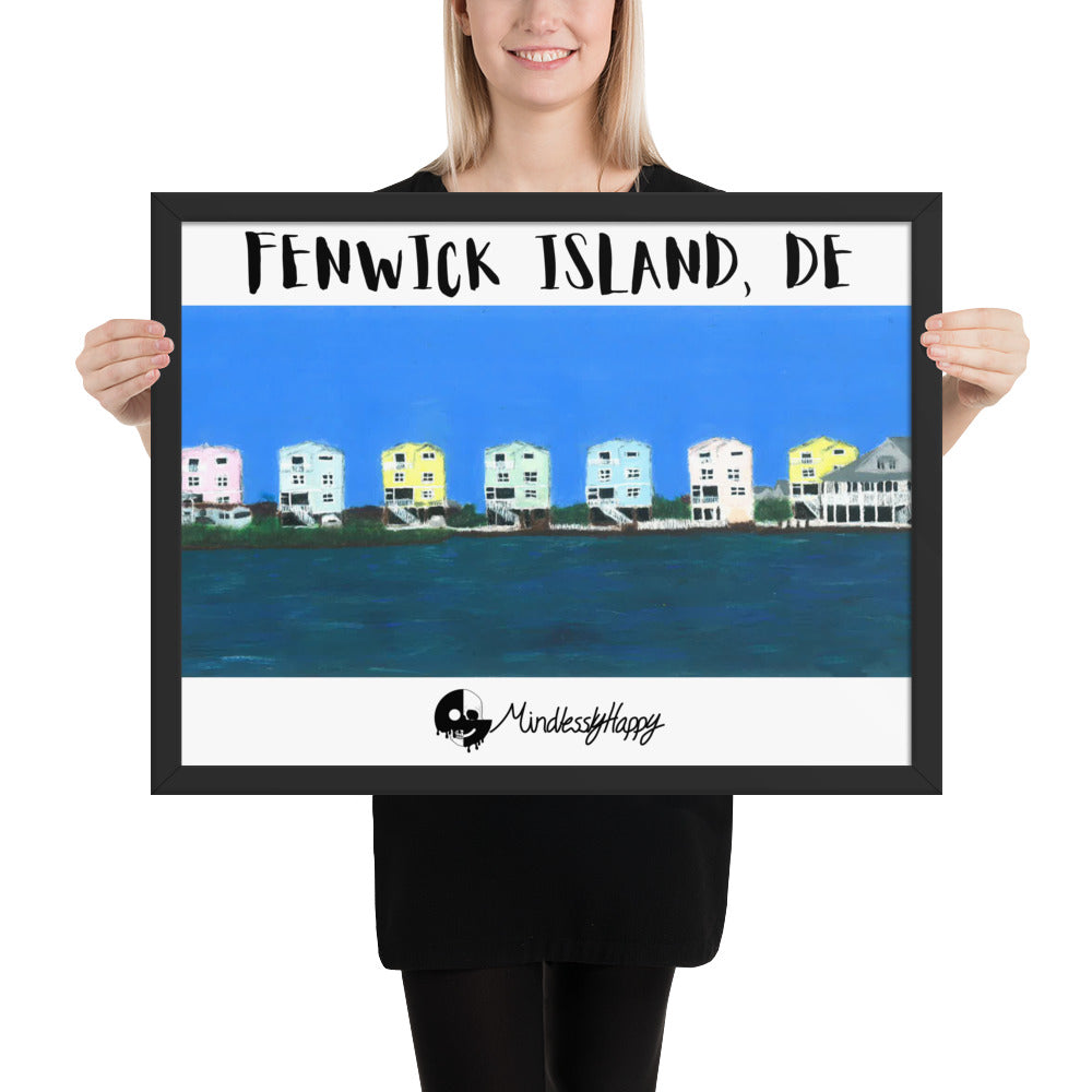 Fenwick Island, DE Houses - Framed poster