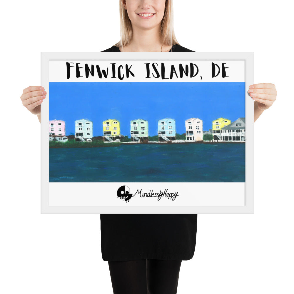 Fenwick Island, DE Houses - Framed poster