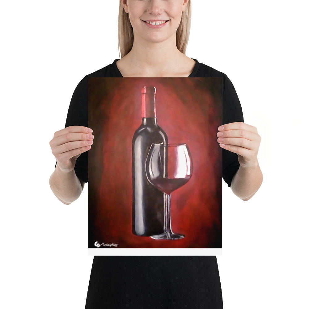 Wine Painting - Photo paper poster