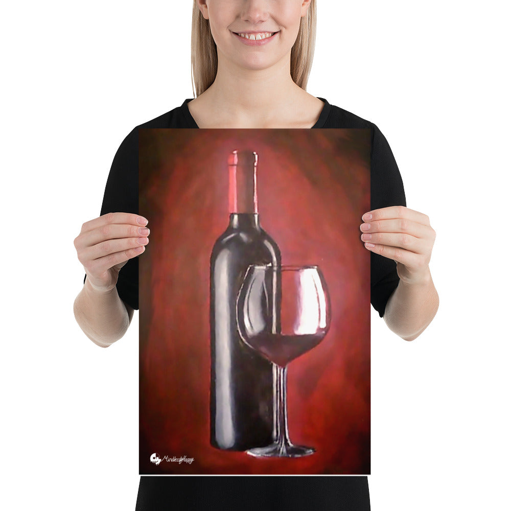 Wine Painting - Photo paper poster