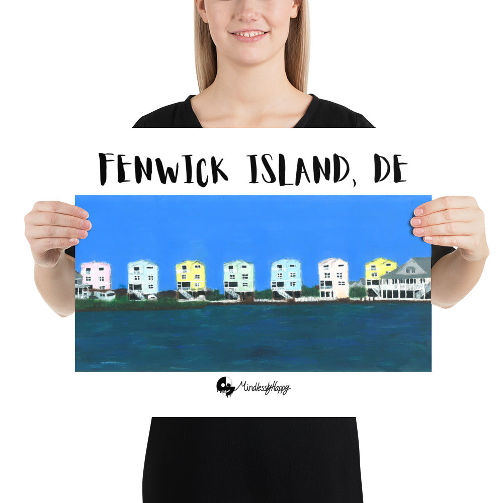 Fenwick Island, DE Houses - Photo paper poster