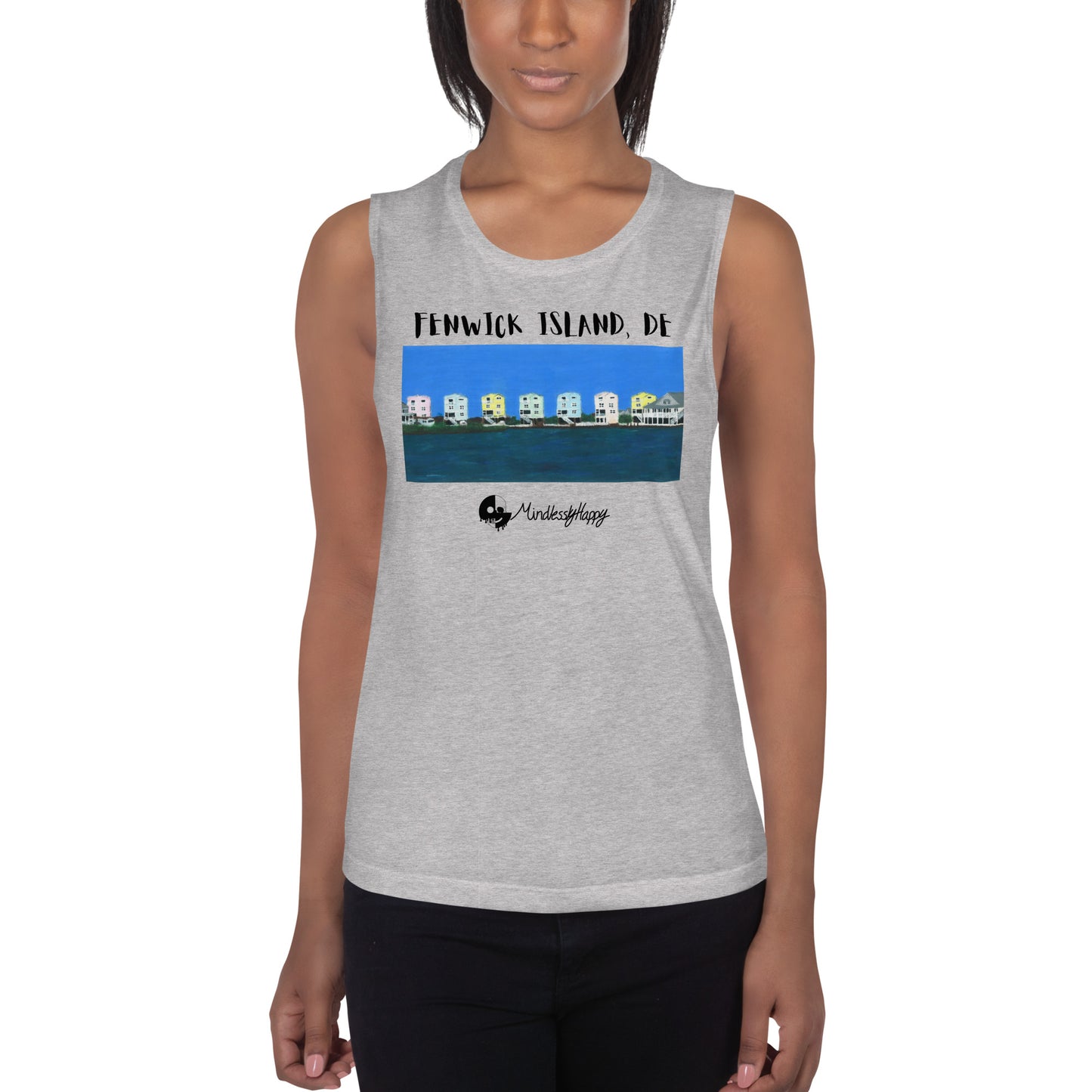 Fenwick Island, DE Houses - Ladies’ Muscle Tank