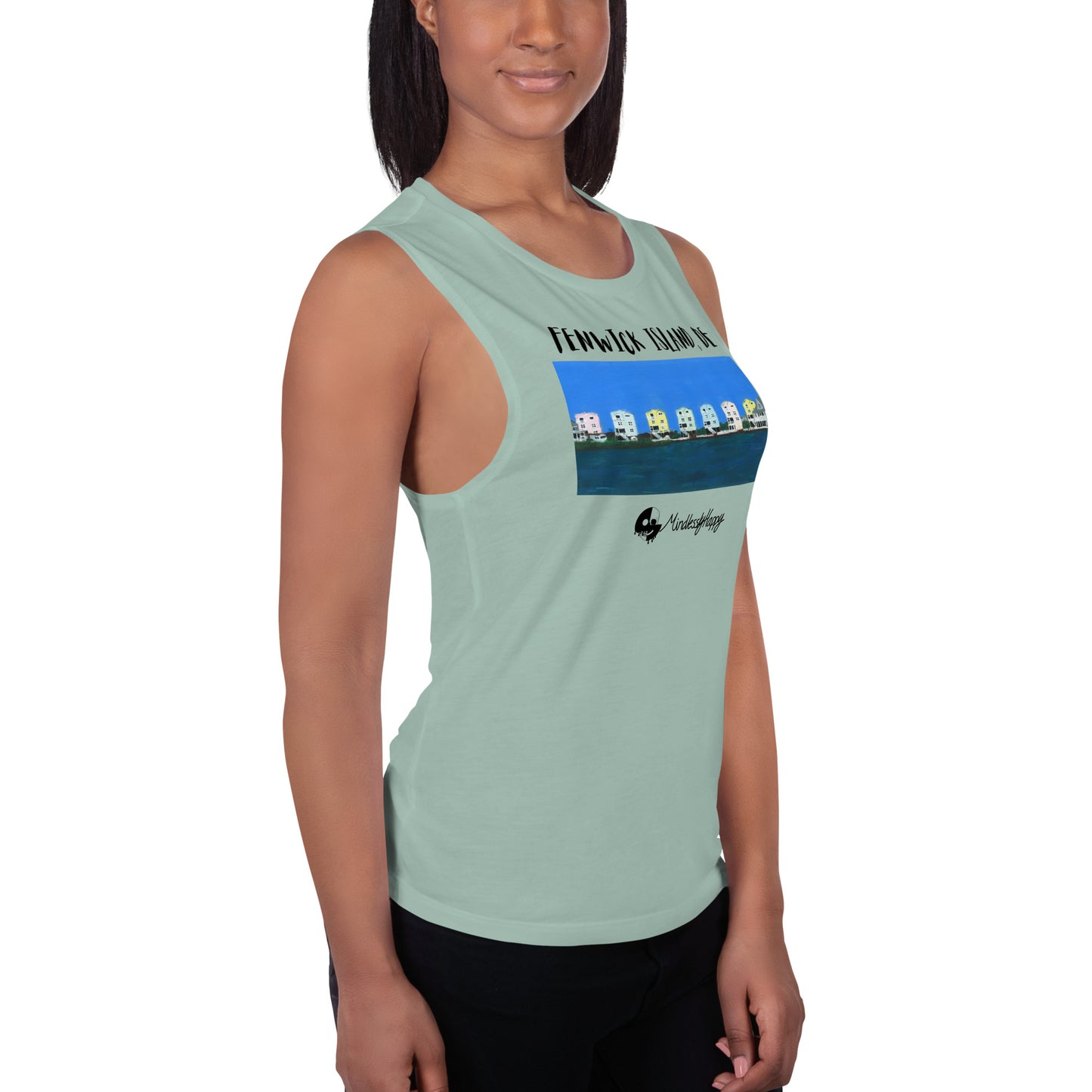 Fenwick Island, DE Houses - Ladies’ Muscle Tank